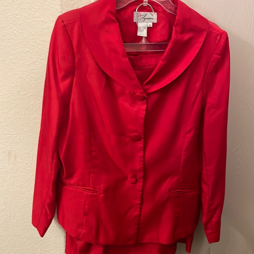 Hot Hot, ravishing red suit! Excellent condition, never worn.